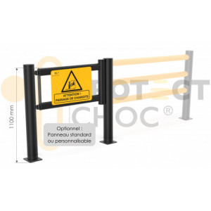 Barrière sécurité d'accès industrielle - Dimensions : de 700 à 1200 mm