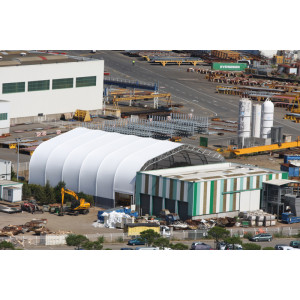 Bâtiment de stockage structure toile - Hangar de stockage industriel en toile