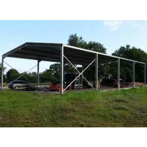 https://www.techni-contact.site/ressources/images/produits/merchandising/batiment-en-kit-renforce-300m-24782187-1.jpg - "Idéal en tant que bâtiment agricole ou entrepôt industriel, ce bâtiment comprend une ossature Acier Haute Résistance galvanisée à chaud, une couverture en tôles 1er choix; 5 ondes renforcées.