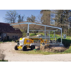 Bâtiment mono-pente galvanisé - 8x18x5m avec auvent de 4m - Bâtiment de 216m² galvanisé à chaud couvert en tôles pour petits budgets ! Avec son auvent de 4m, la configuration est idéale pour un usage d’entrepôt industriel ou pour un hangar de stockage agricole. 