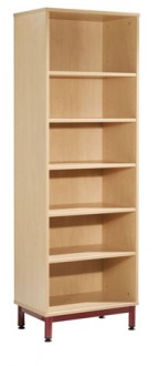 Bibliothèque en bois à 6 étagères - 5 tablettes réglables - Dimensions (LxHxP) 60 x 180 x 40 cm
