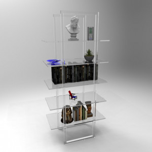 https://www.techni-contact.site/ressources/images/produits/merchandising/bibliotheque-en-plexiglas-35571497-1.jpg - Plexiglas épaisseur 1 cm - Dimensions: 70/35 cm - Hauteur 150 cm