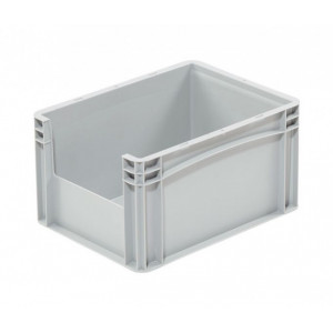 Bac plastique avec ouverture 400x300x220 mm - Volume : 20,8 L