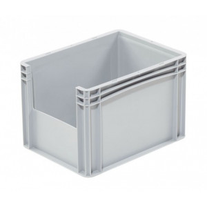 Bac plastique avec ouverture 400x300x270 mm - Volume : 25,6 L