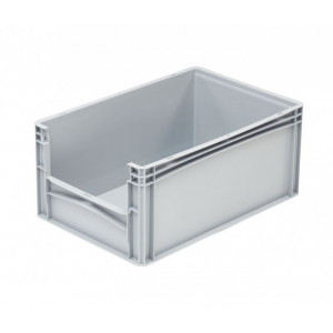 Bac plastique avec ouverture 600x400x270 mm - Volume : 54,4 L