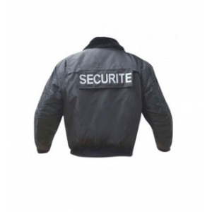 Blouson de sécurité à col fourré - Taille : S à XXL - Pour agent de sécurité