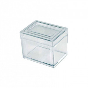 Boite de laboratoire en polystyrène cristal - Dimension extérieur (L x l x h): de 60 x 45 x 50 mm - Capacité  : de 0.09 à 10,85 L