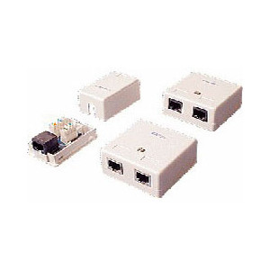 Boitier mural - Boitier mural rapide - 2 rj45 cat5e