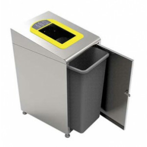 https://www.techni-contact.site/ressources/images/produits/merchandising/borne-a-dechets-modulaires-inox-brosse-60-l-39213555-1.jpg - Inox brossé - Capacité : 60 L - Piétements réglables en hauteur