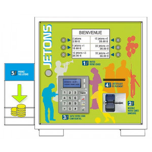 Borne billetterie automatique - Distribution tickets et jetons