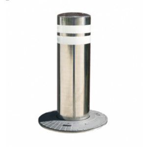 Borne rétractable en acier inoxydable - Dimensions : Ø 140 x 500 mm