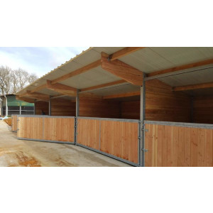 Box cheval avec portail pivotant - Bois Français 100% Douglas, classe III Naturel