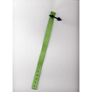 Bracelet d'identification en tissu à usage unique - Bracelet en tissu avec clip pression plastique