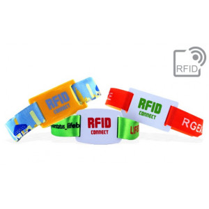 Bracelets RFID avec glissière à puce en PVC - Plusieurs types de puce RFID disponibles