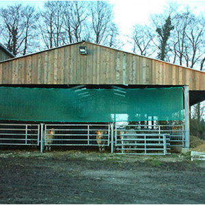 Brise vent bâtiment élevage - Filets tricotés en polyéthylène monofil