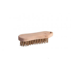 Brosse forme violon en acier rond - Dimensions support (L x l) : 185 x 50 mm