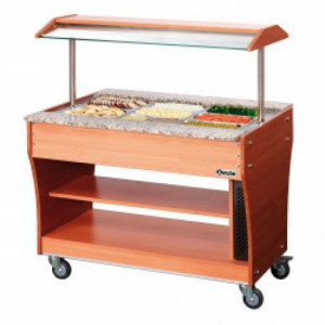 Buffet chauffant 3 bacs à bain-marie - Cuve en acier inoxydable pour 3 GN 1/1 150 mm profondeur