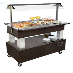 Buffet réfrigéré  - Dimensions : 495 x 740/950 x 1370 ou 2070 x 740/950 x 1370mm -  Puissance : 2250 ou 3000 W - Type : buffet présentoir