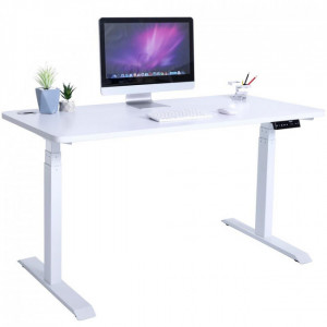 Bureau assis debout 2 moteurs DYNAMIC 140 x 70cm - Avec plateau 140x70 cm - Hauteur de 66 à 130 cm