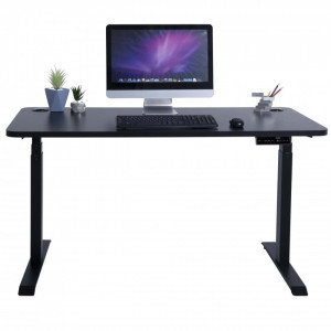 Bureau assis debout hauteur réglable ACTIVE 140x70cm - Avec plateau 140x70-160x80cm - Ht réglable de 75 à 122 cm