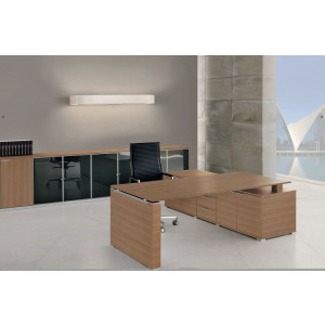 Bureau direction design - Dimensions extérieures (L x P x H) : 160 x 80 x 72/74 cm