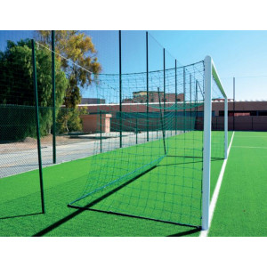 But de football fixe - 8 ou 11 joueurs - Dimensions : 5 x 2 ou 6 x 2,1 m - Acier galvanisé Ø 80 ou 102 mm