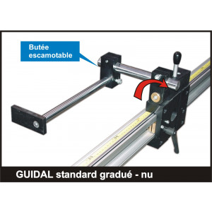 Butée numérique amenage Guidal gradué standard - Lecture sur réglet gradué