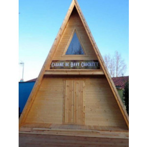 Cabine chalet Tipi - Surface totale : 32 m² - Dimensions 4,9 x 3,9 m