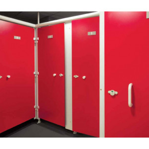 Cabine sanitaire collective - Epaisseur : 10 mm - Hauteur cabine : 2020 mm - Profondeur max : 1600 mm