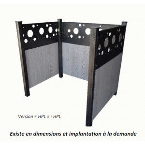 Cache conteneur acier - Construction mixte Acier/ HPL ou Acier/Bois