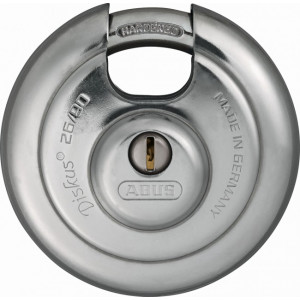 Cadenas cylindrique inox pour porte - Niveau de sécurité: 8 - Tailles: 70 à 90 mm 