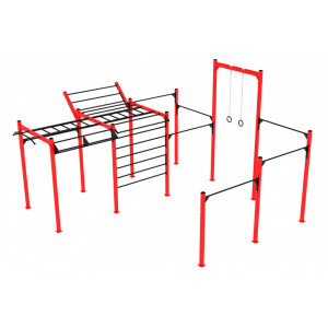 Cage d'exercices Crossfit et Street Workout - Dimensions : 621 x 657 x 381 cm