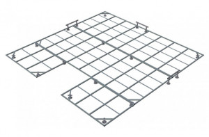 Caillebotis sautoir perche/hauteur - Galvanisé à chaud - Dimensions : 4 x 4 x 0,50 m