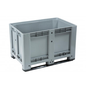 Caisse plastique 470 litres - En PEHD vierge - 2 semelles - Charge : 470 kg