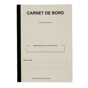 Carnet de bord - Dimensions : 140 x 200 mm -