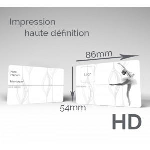 Carte d'adhérent personnalisable en plastique - lot de 5 cartes nominative - Expédition express 72h jours ouvrés