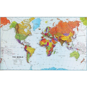 Carte du monde 100 x 200 cm - MAPS : Monde - International - Echelle : 1/20 000 000