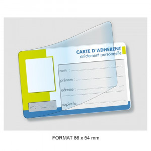 Carte plastique publicitaire à rabat - Impression de cette carte plastique publicitaire en Quadrichromie recto ou recto/verso