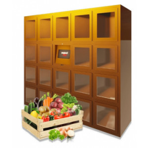 Casier de distribution automatique de fruits et légumes - 19 ou 25 casiers de 400X400X500 mm