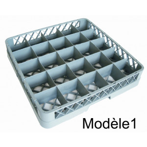 Casier lave-vaisselle à compartiments - Dimensions extérieures (L x l x h) : 500 x 500 x 102 mm