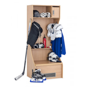 Casier vestiaire hockey - En bois mélaminé - Dimensions : 1970 x 800 x 600 mm