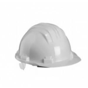 Casque de chantier avec visière courte - Matière : Polyéthylène - Norme : EN 397/EN 50365