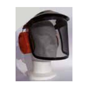 Casque forestier anti bruit avec visière grillagée - Composition : ABS - Taille : 53 à 64 cm - Norme : EN 352/EN1737