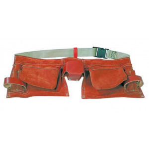 Ceinture porte outils - En croute de cuir - 11 compartiments