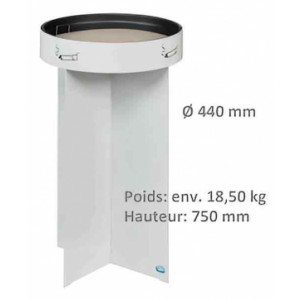 https://www.techni-contact.site/ressources/images/produits/merchandising/cendrier-avec-ou-sans-toit-33977556-1.jpg - Diamètre : 440 mm - Hauteur : 750 mm ou 960 mm – En tôle d'acier galvanisé