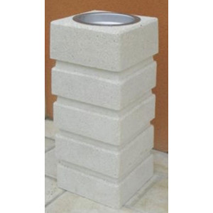 Cendrier béton - Poids : 125 kg - Hauteur : 75 cm