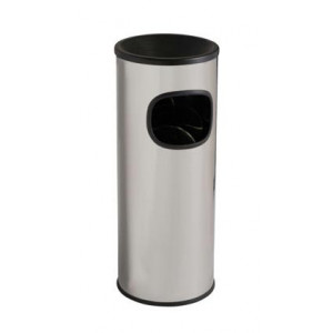 https://www.techni-contact.site/ressources/images/produits/merchandising/cendrier-corbeille-22-l-59225533-1.jpg - Inox brillant ou acier noir - Capacité : 22 L - Dimensions (L x P x H) 260 x 250 x 650 mm