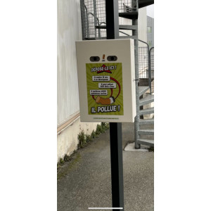 Cendrier préventif - Cendrier urbain préventif disposant d'une large surface de communication