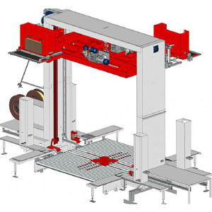 Cercleuse palette automatique à presse - Capacité de production : 120 palettes par heure
