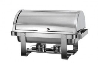 Chafing dish à couvercle rabattable - Dimensions : 630 x 370 x 400 mm